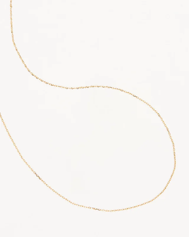 14k Solid Gold 16" Signature Chain Necklace