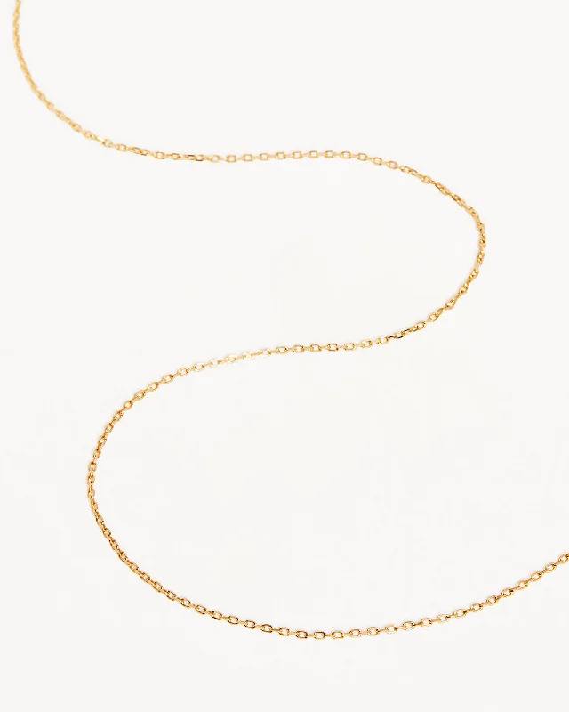 14k Solid Gold 18" Signature Chain Necklace