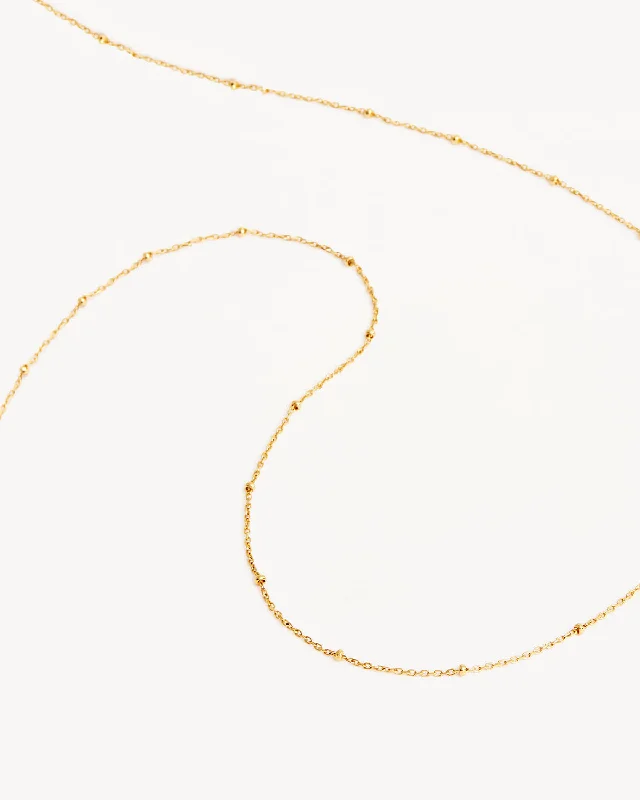 14k Solid Gold 21” Ball Chain Necklace