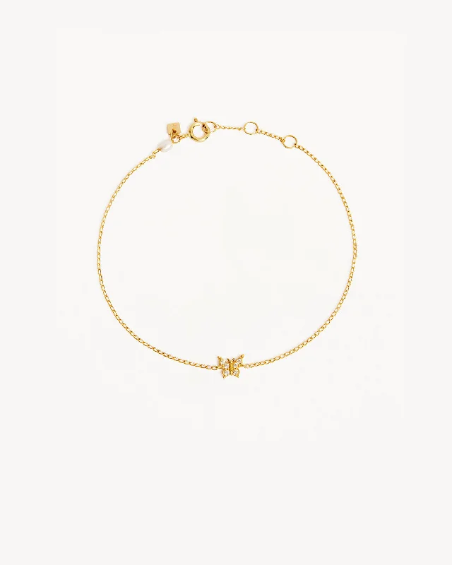 14k Solid Gold Fly With Me Bracelet