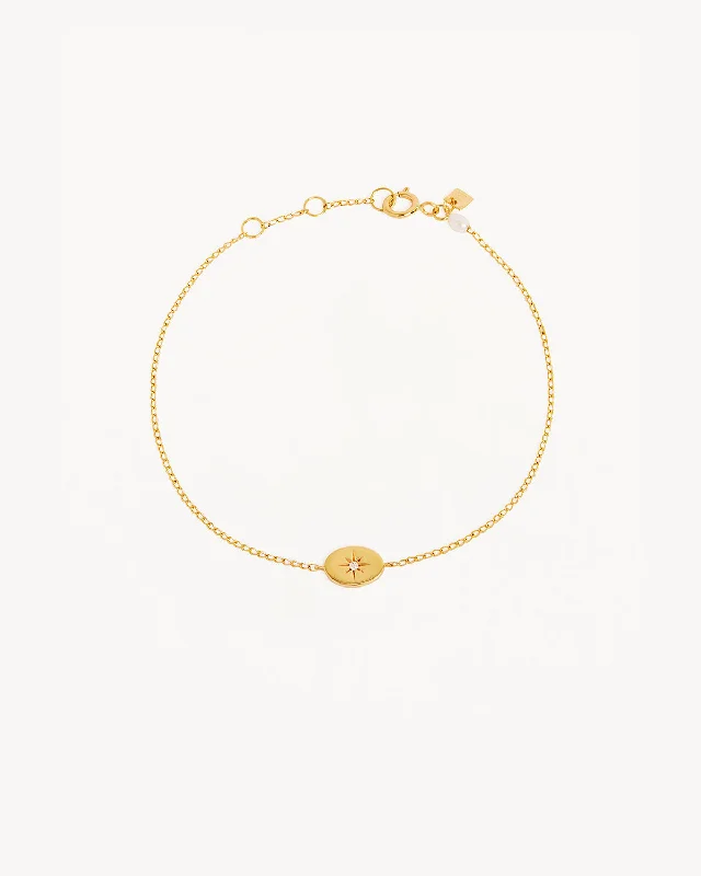 14k Solid Gold Shine Your Light Bracelet