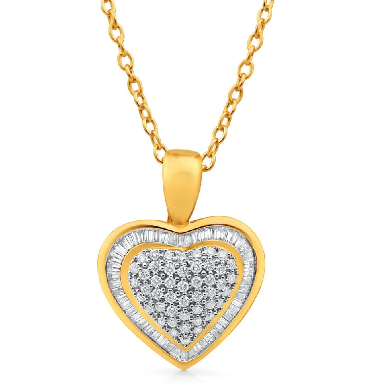 18ct Yellow Gold Pendant With 1 Carat Of Diamonds