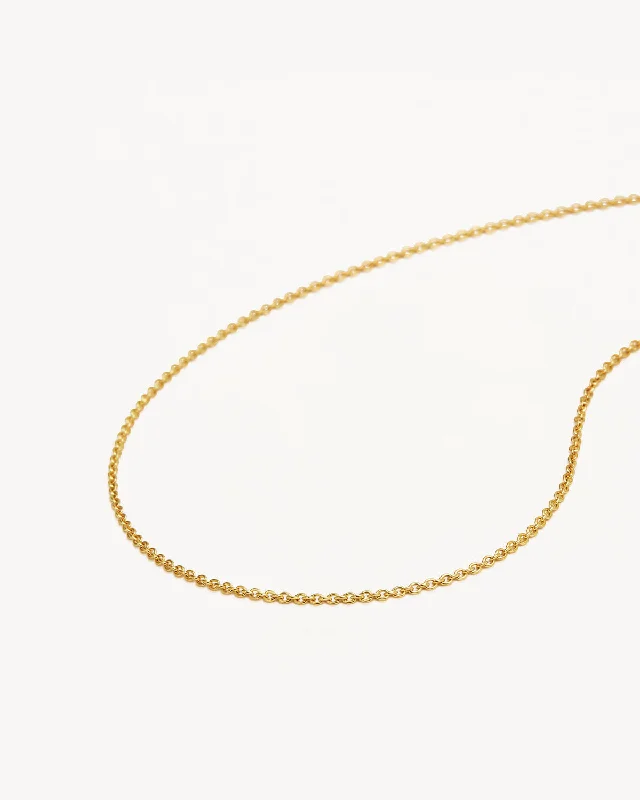 18k Gold Vermeil 18" Fine Rolo Chain Necklace