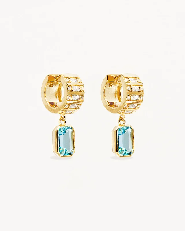 18k Gold Vermeil Calm Your Soul Topaz Earrings