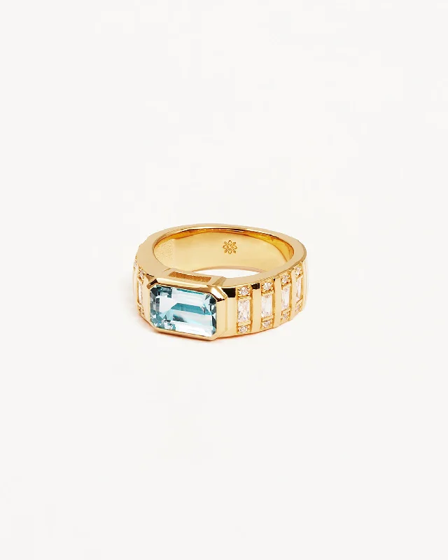 18k Gold Vermeil Calm Your Soul Topaz Ring