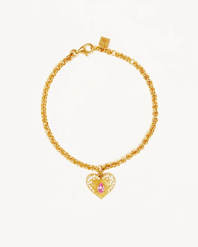 18k Gold Vermeil Connect With Your Heart Bracelet