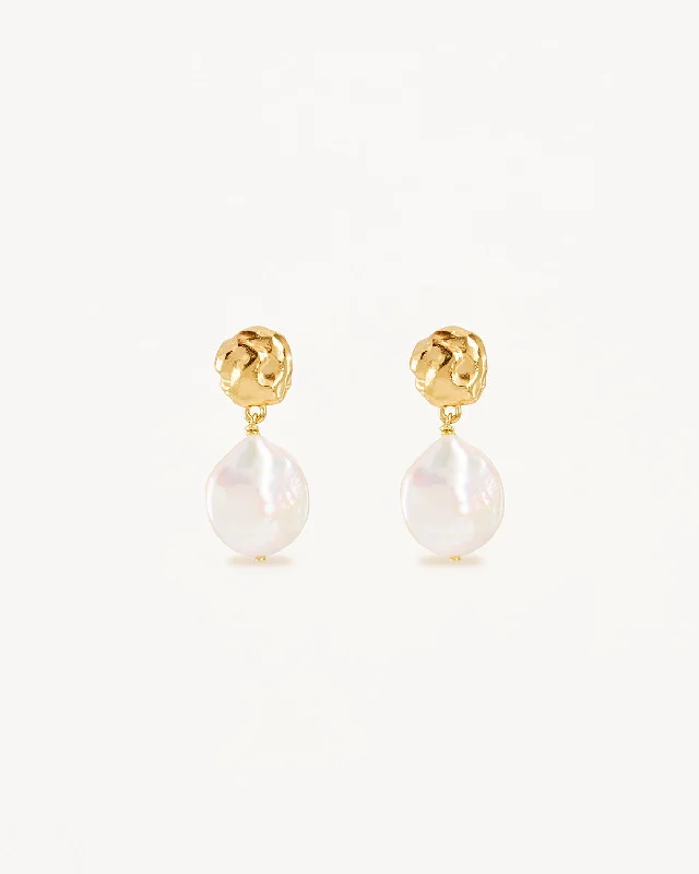 18k Gold Vermeil Endless Grace Pearl Drop Earrings