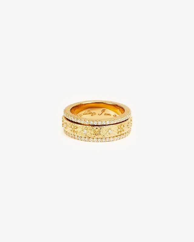 18k Gold Vermeil I Am Enough Spinning Meditation Ring