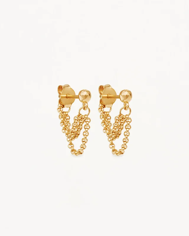 18k Gold Vermeil Karma Chain Earrings