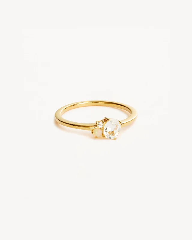 18k Gold Vermeil Kindred Birthstone Ring - April