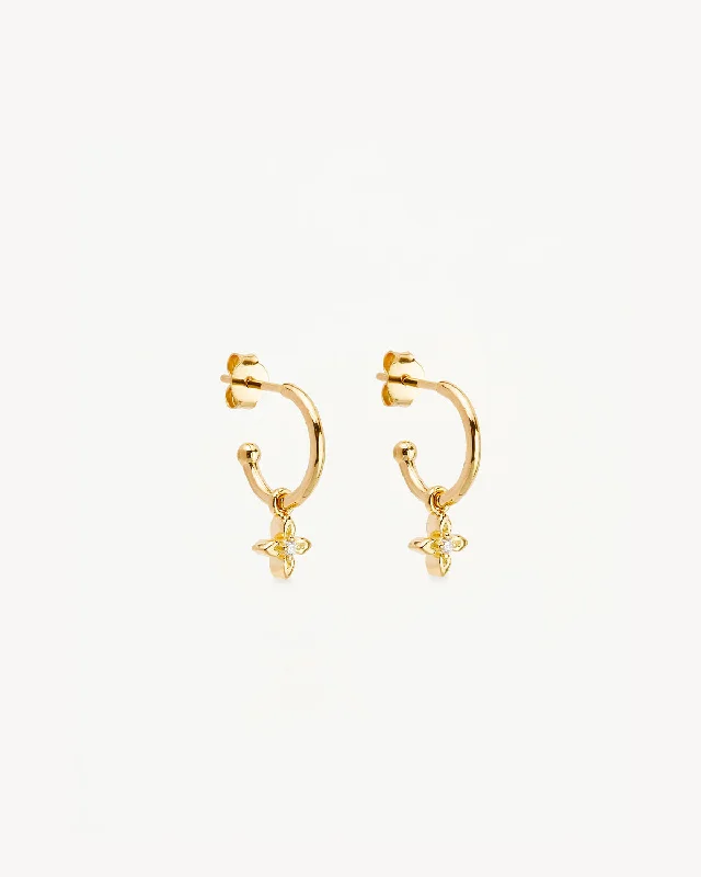 18k Gold Vermeil Live in Light Hoop Earrings