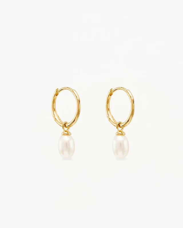 18k Gold Vermeil Live in Peace Hoop Earrings