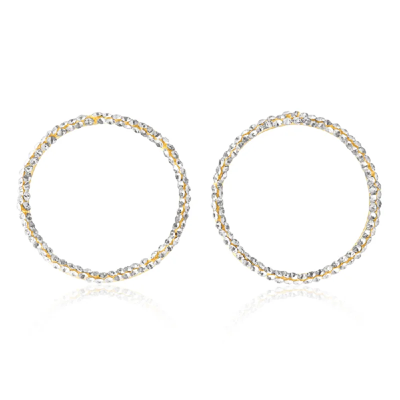 9ct Silver Filled Cubic Zirconia Hoop Earrings