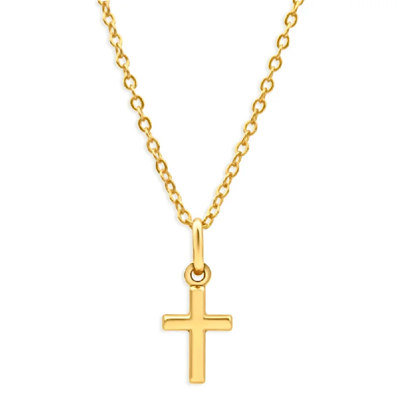 9ct Yellow 14mm Cross Gold Pendant