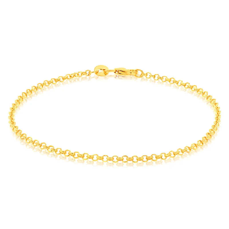 9ct Yellow Gold Fancy 19cm Bracelet