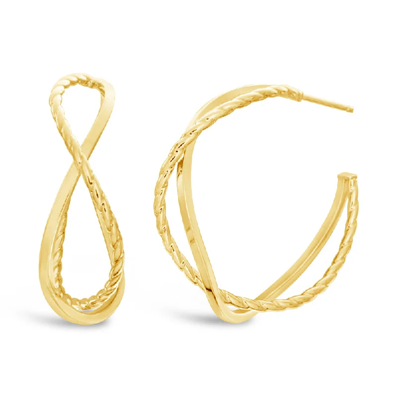 9ct Yellow Gold Filled Fancy Twist Stud Earrings