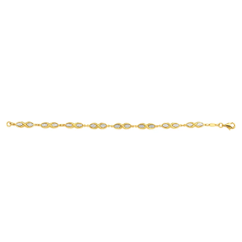 9ct Yellow Gold Filled Stardust Bracelet 19cm