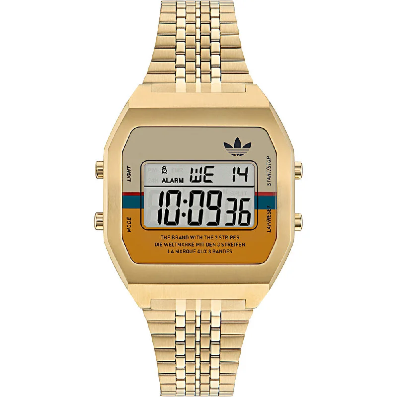 Adidas AOST23555 Digital Two Gold Tone Unisex Watch