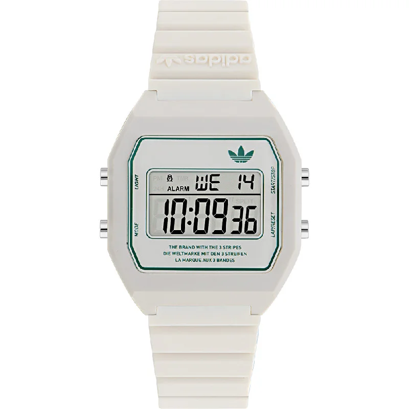 Adidas AOST23557 Digital Two White Resin Unisex Watch