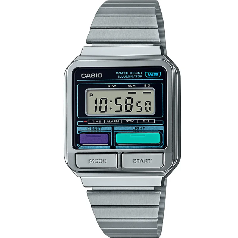 Casio A120WE-1 Front Button Series Digital Watch