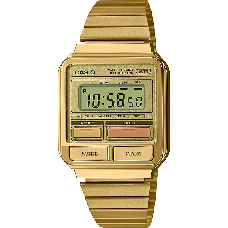 Casio A120WEG-9 Front Button Series Digital Mens Watch