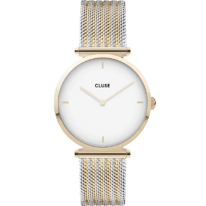 Cluse CW0101208002 Triomphe Gold and Silver Mesh Tone Womens Watch