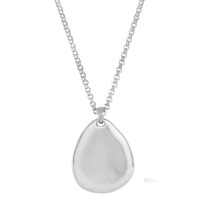 Men's Engravable Large Pebble Pendant