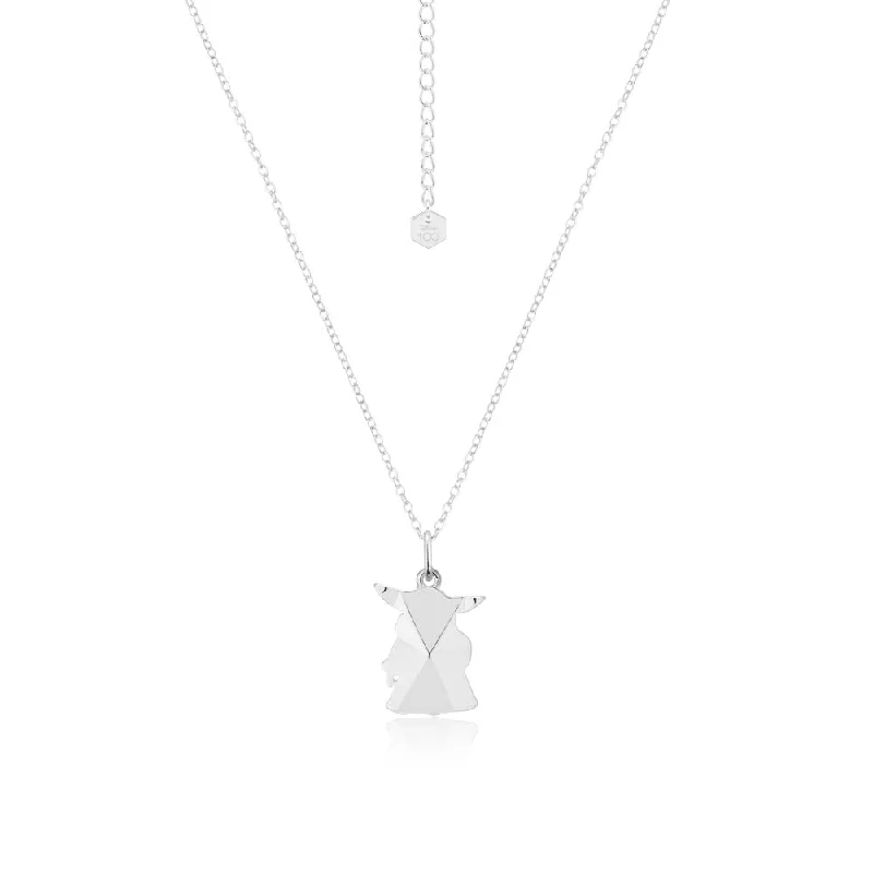 Disney Grogu Facet Pendant On Chain