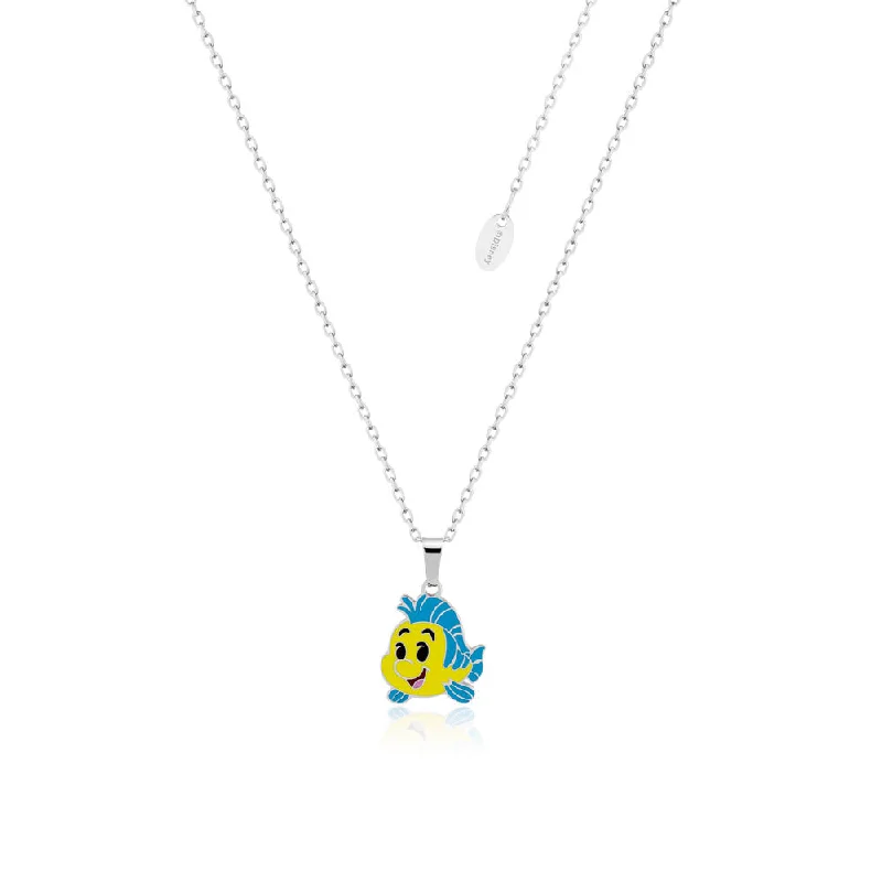 Disney Stainless Steel Flounder Pendant On Chain