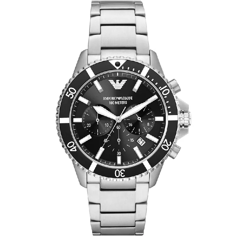 Emporio Armani AR11360 Diver Black Mens Watch