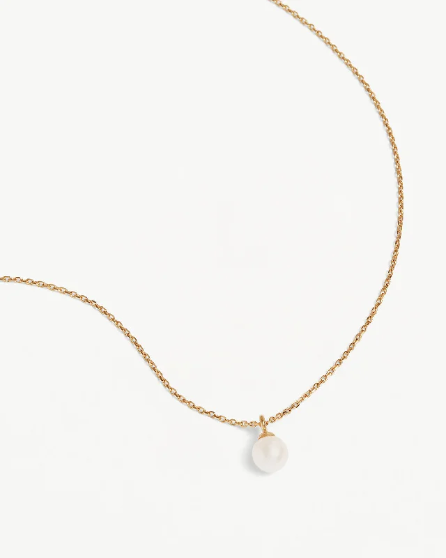 18k Gold Vermeil Floating On Air Pearl Necklace