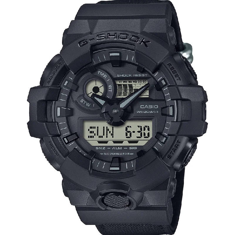 G-Shock GA700BCE-1A Utility Black Cordura Watch