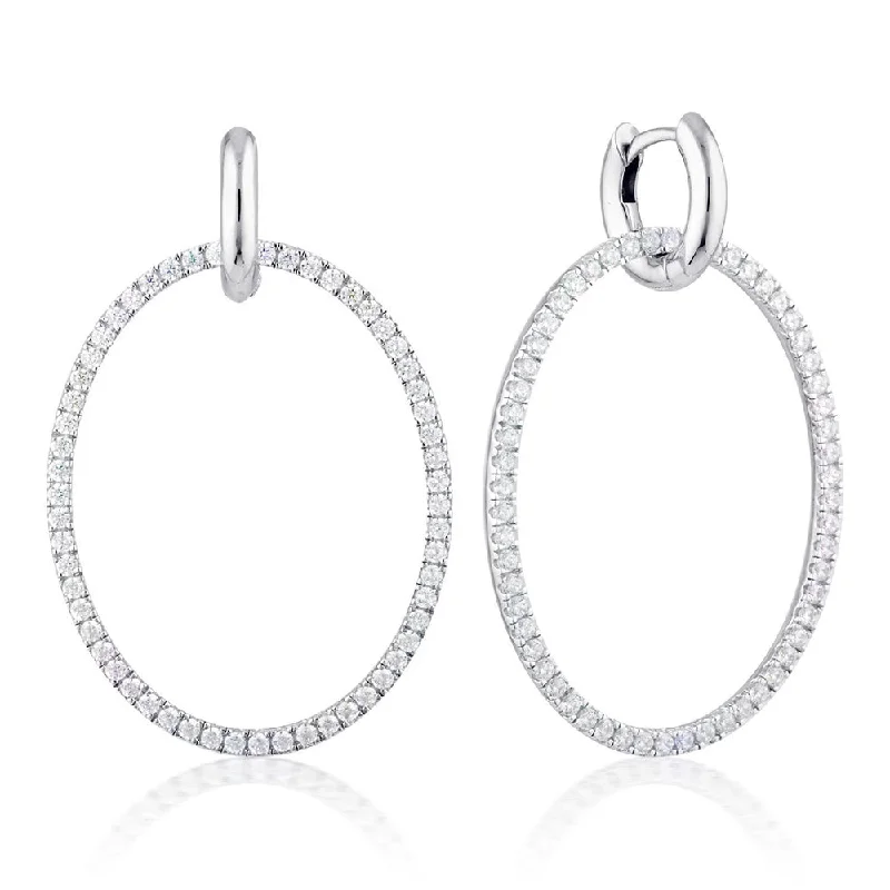 Georgini Sterling Silver Julietta Oval Drop Earrings