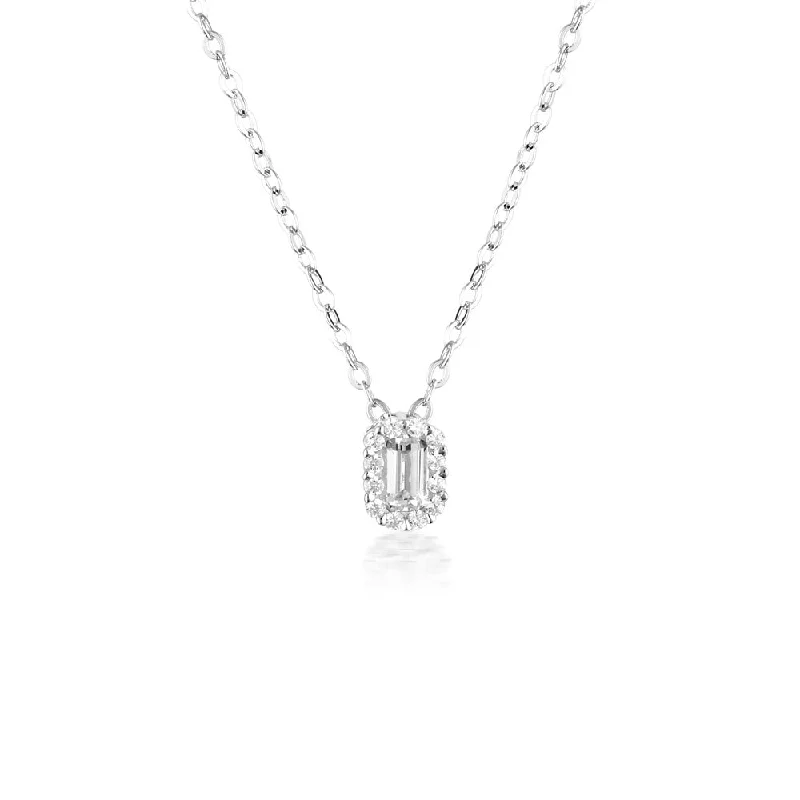 Georgini Sterling Silver Zirconia Paris Pendant On Chain