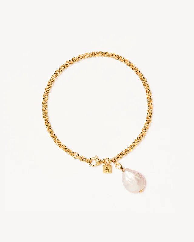 18k Gold Vermeil Embrace Stillness Pearl Bracelet