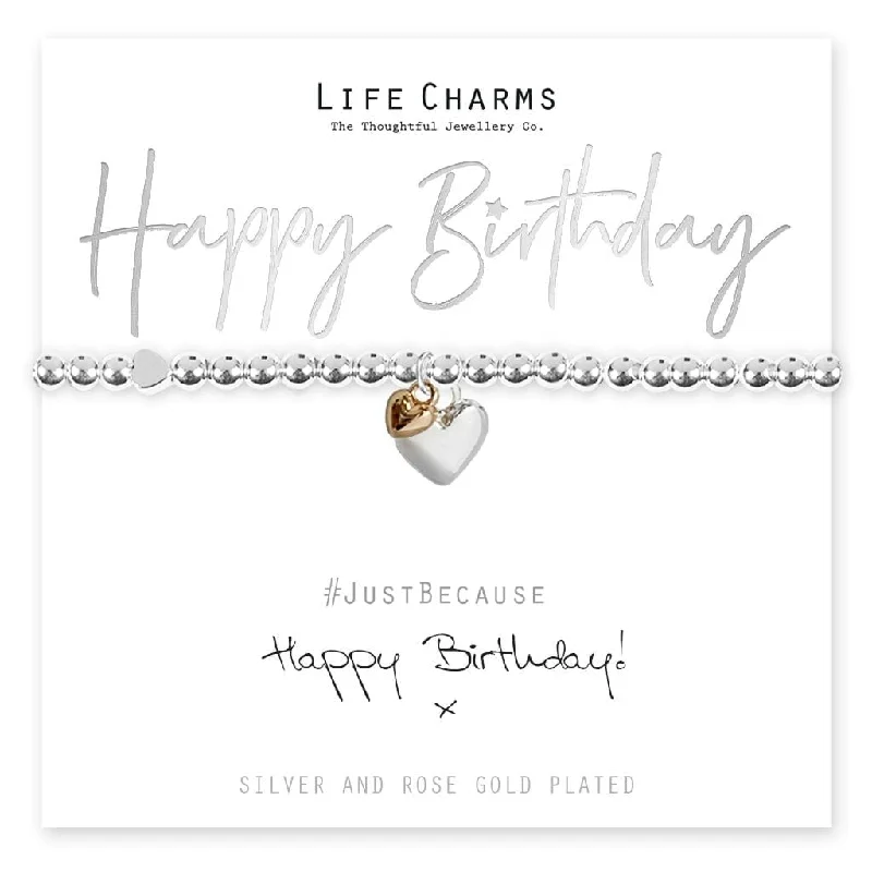 Happy Birthday Love Heart Bracelet