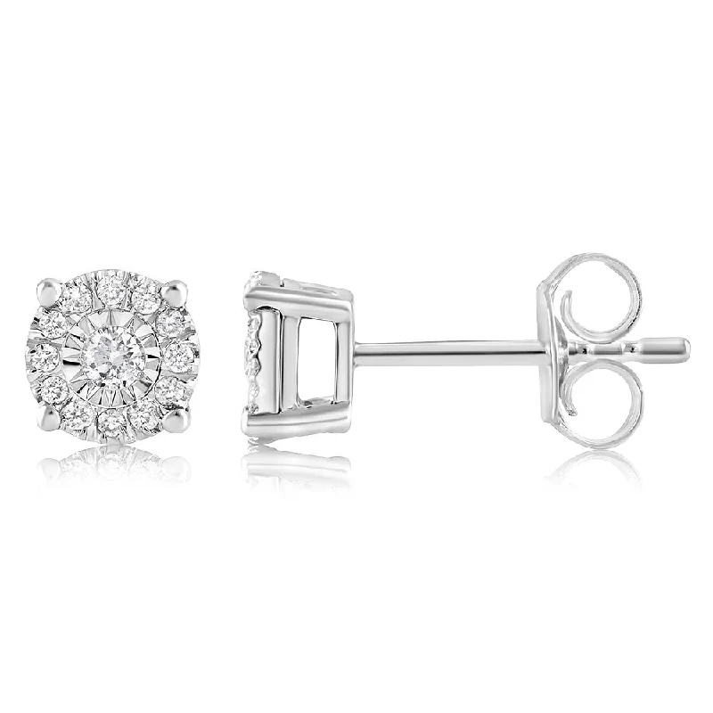 Luminesce Lab Grown 1/10 Carat Stud Earrings in Sterling Silver