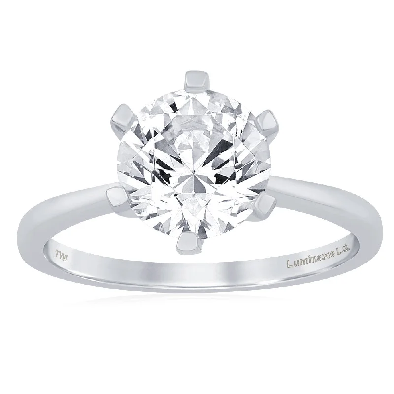 Luminesce Lab Grown 3 Carat Certified Engagement Ring in 18ct White Gold