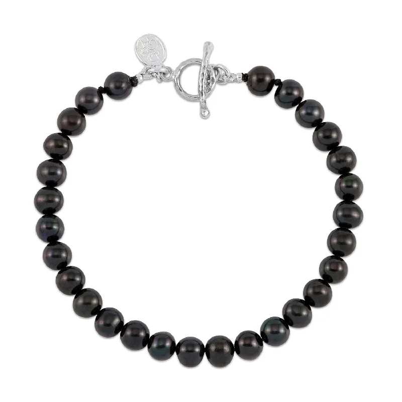 Men's Black Pearl Bracelet