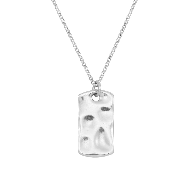 Men's Engravable Waterfall ID Tag Pendant