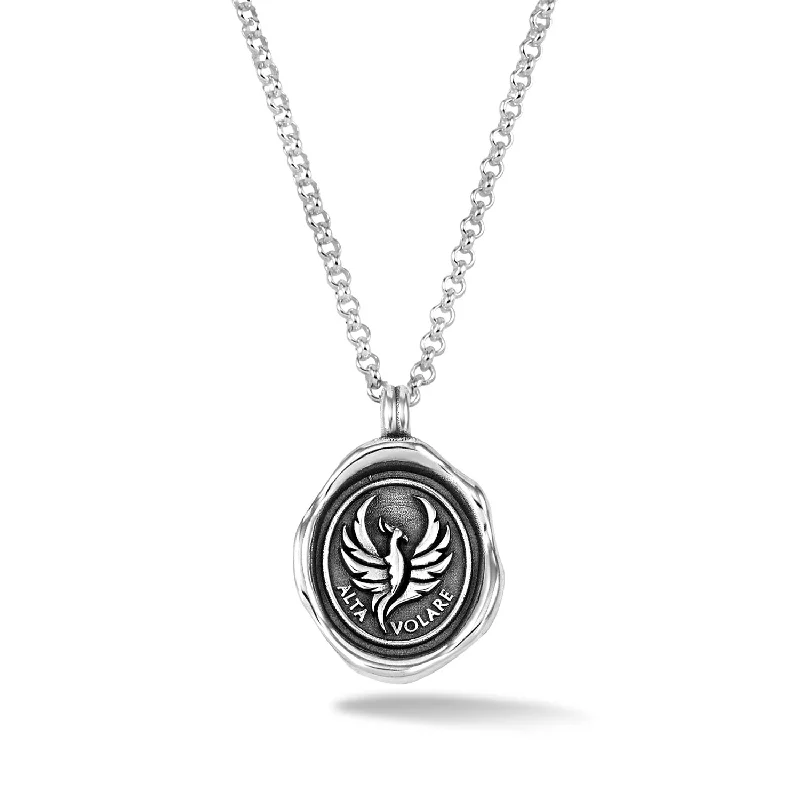 Men's 'Fly High' Phoenix Talisman Necklace