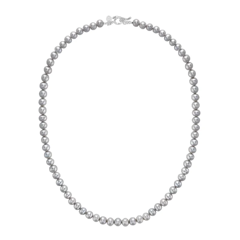 Men's Dove Grey Freshwater Pearl Necklace