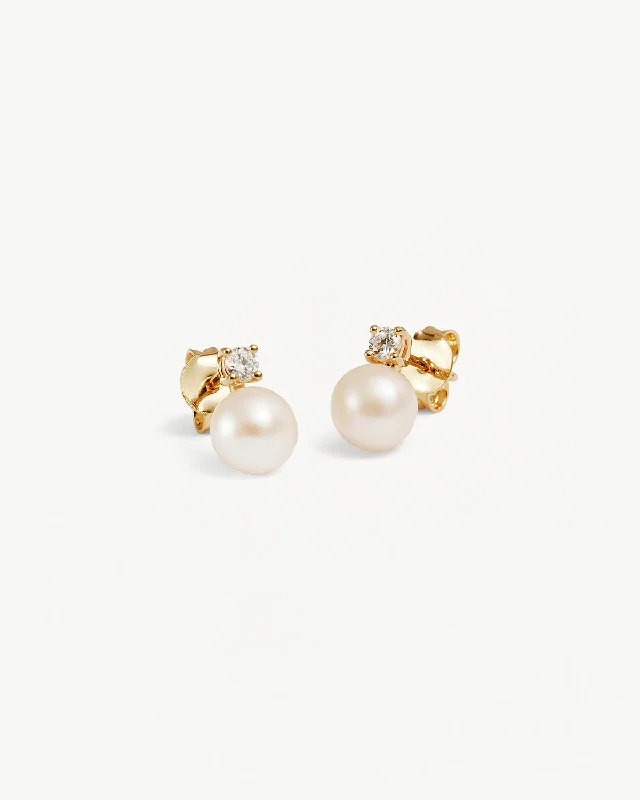 18k Gold Vermeil Moments With You Pearl Stud Earrings - 6mm