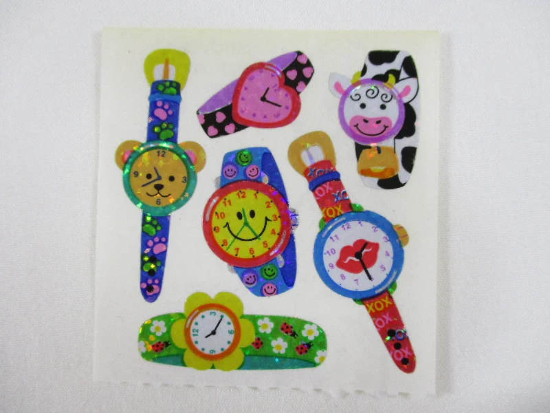 Sandylion Watch Glitter Sticker Sheet / Module - Vintage & Collectible