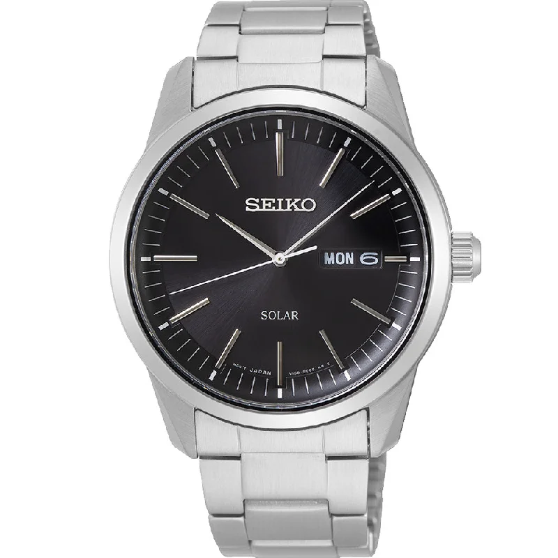 Seiko SNE527P Solar Stainless Steel Mens Watch