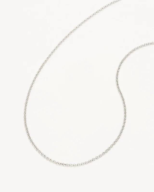 Sterling Silver 19" 2mm Belcher Chain Necklace