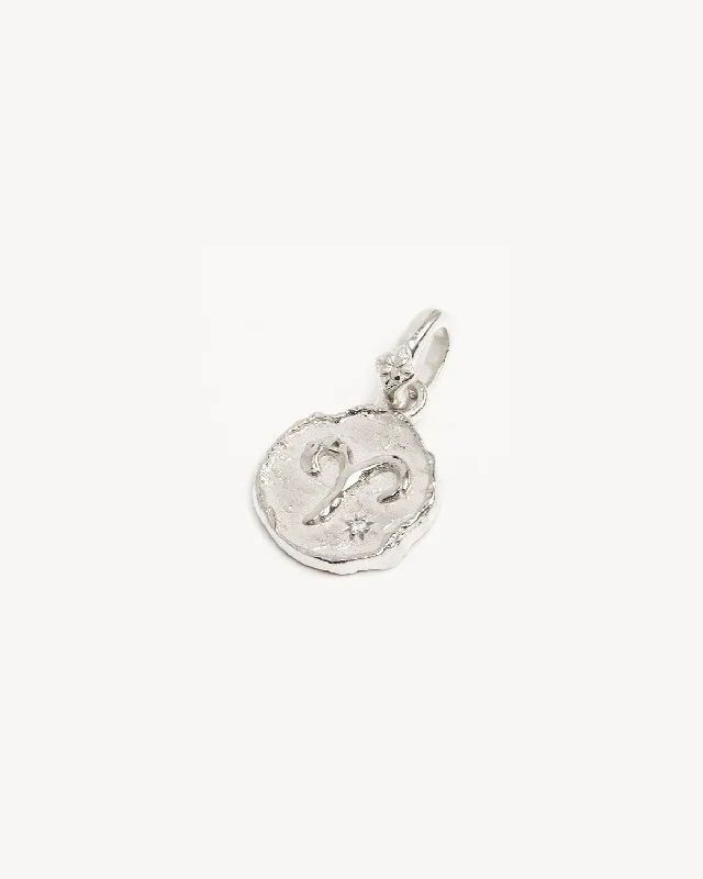 Sterling Silver Cosmic Love Zodiac Annex Link Pendant - Aries