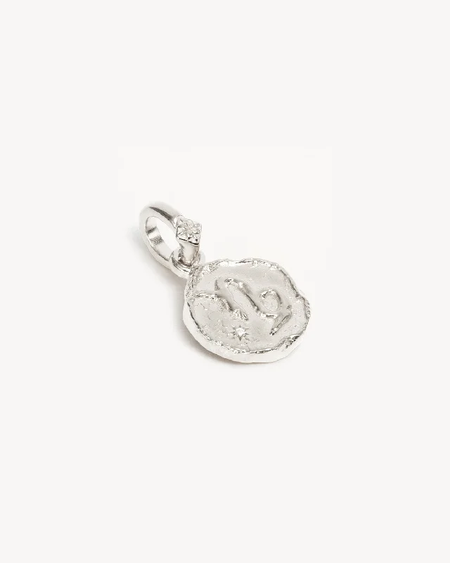 Sterling Silver Cosmic Love Zodiac Annex Link Pendant - Capricorn