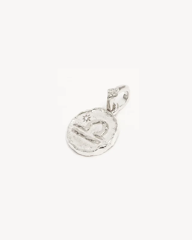 Sterling Silver Cosmic Love Zodiac Annex Link Pendant - Libra