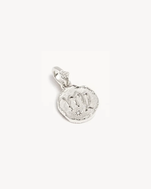 Sterling Silver Cosmic Love Zodiac Annex Link Pendant - Virgo